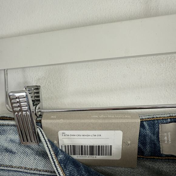 Everlane The Curvy Way High Jeans Light Sky Barrel 27" NEW Womens 31 - Picture 5 of 9